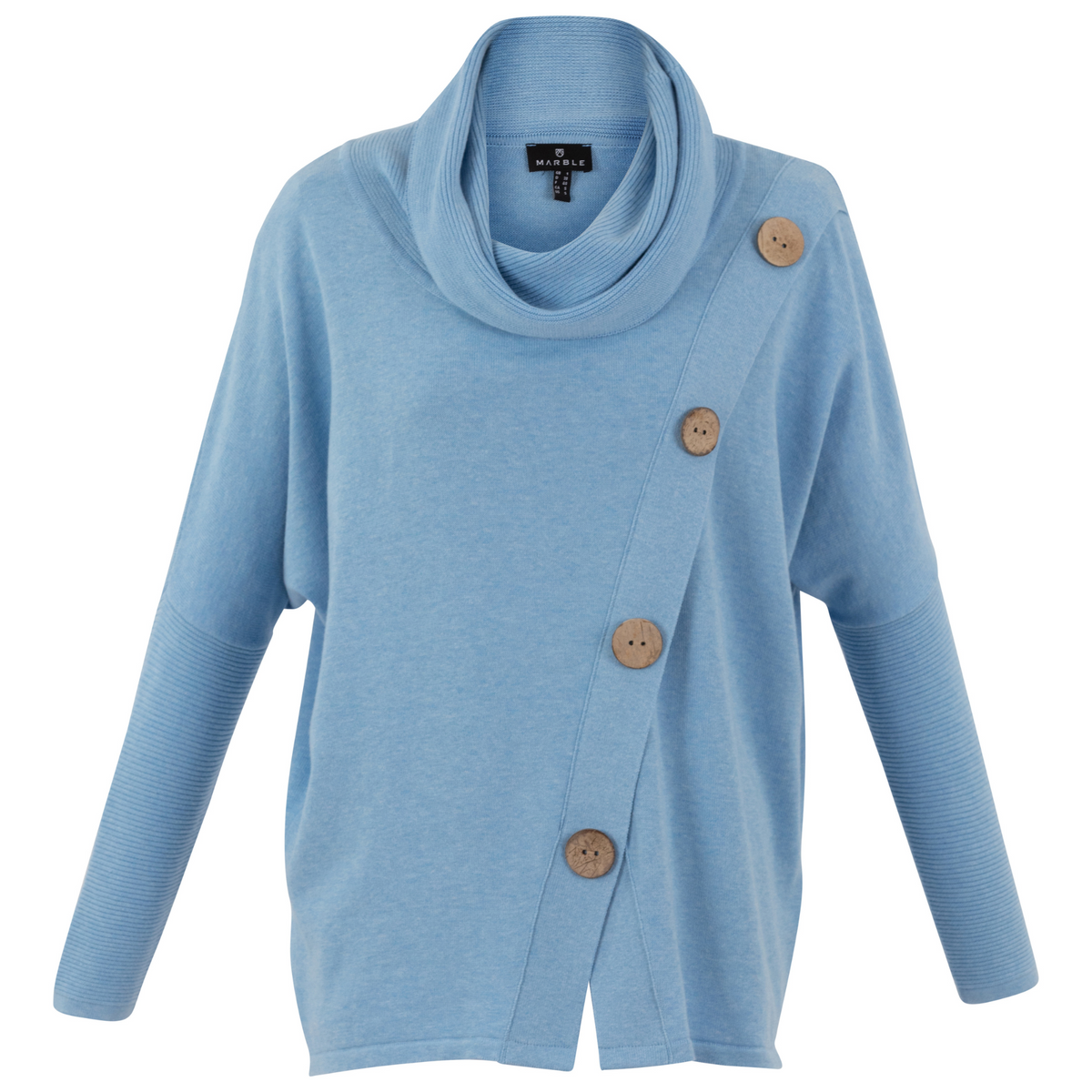 Light blue shop cowl neck sweater