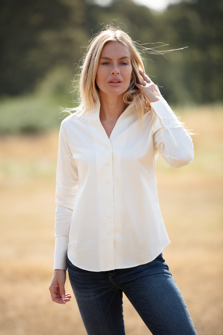 Cotton Chelsea Shirt In Ivory