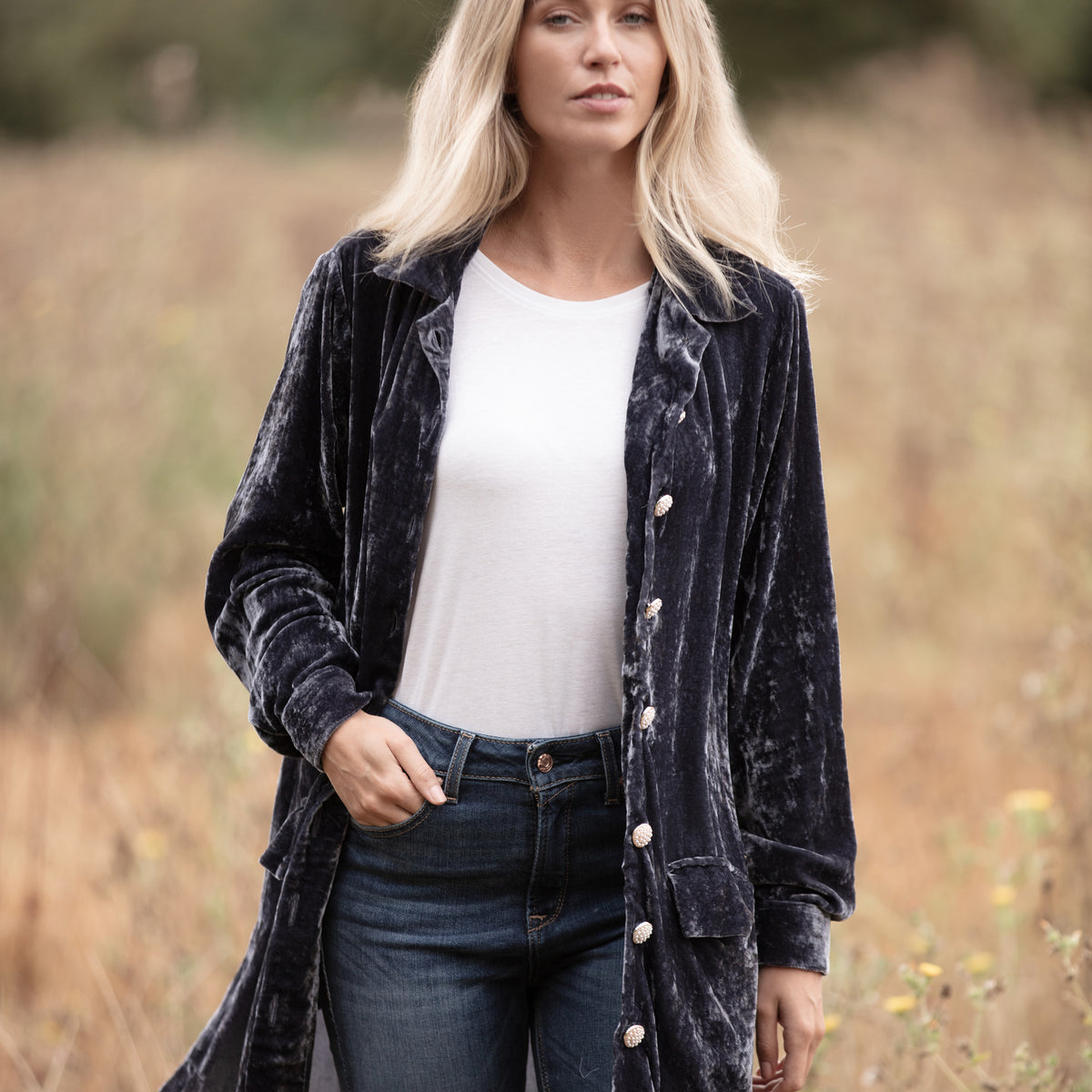 Black Silk Velvet Shirt With V Neck And Tied Waist For Women Spring Ready Chic Elegant Everyday