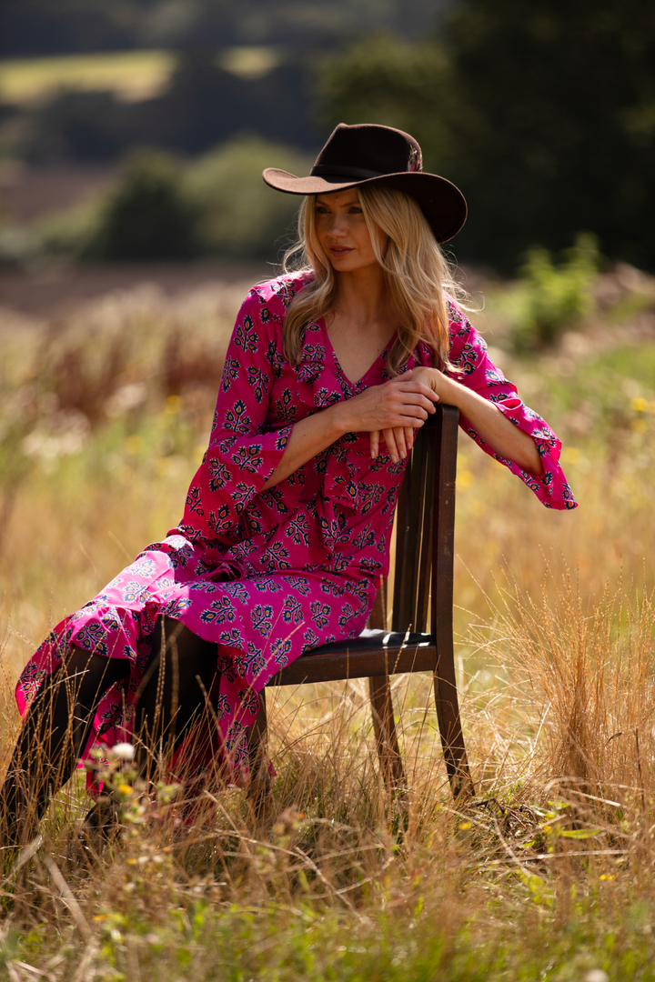 Felicity Midi Dress Pink Thistle