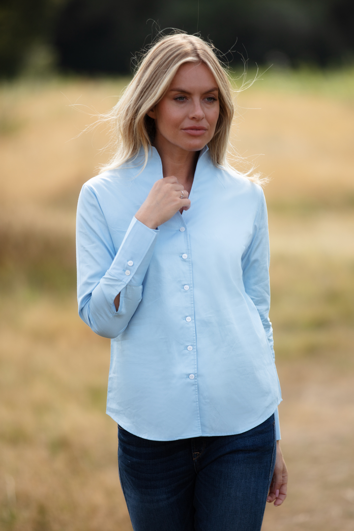 Cotton Chelsea Shirt In Ice Blue