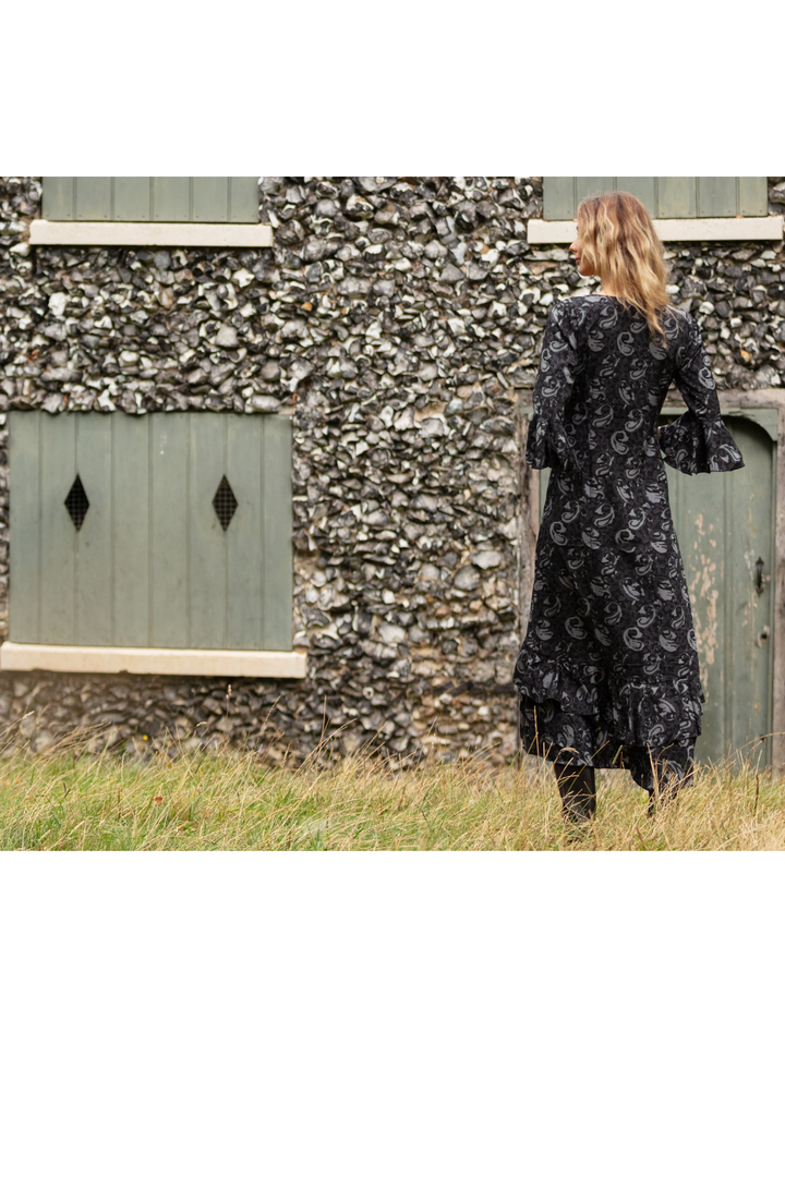 Victoria Midi Dress in Storm Swirl