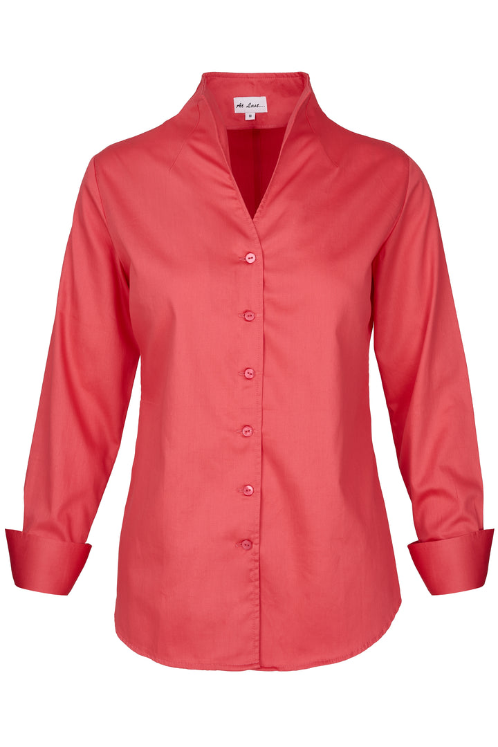 Cotton Chelsea Shirt In Dark Coral