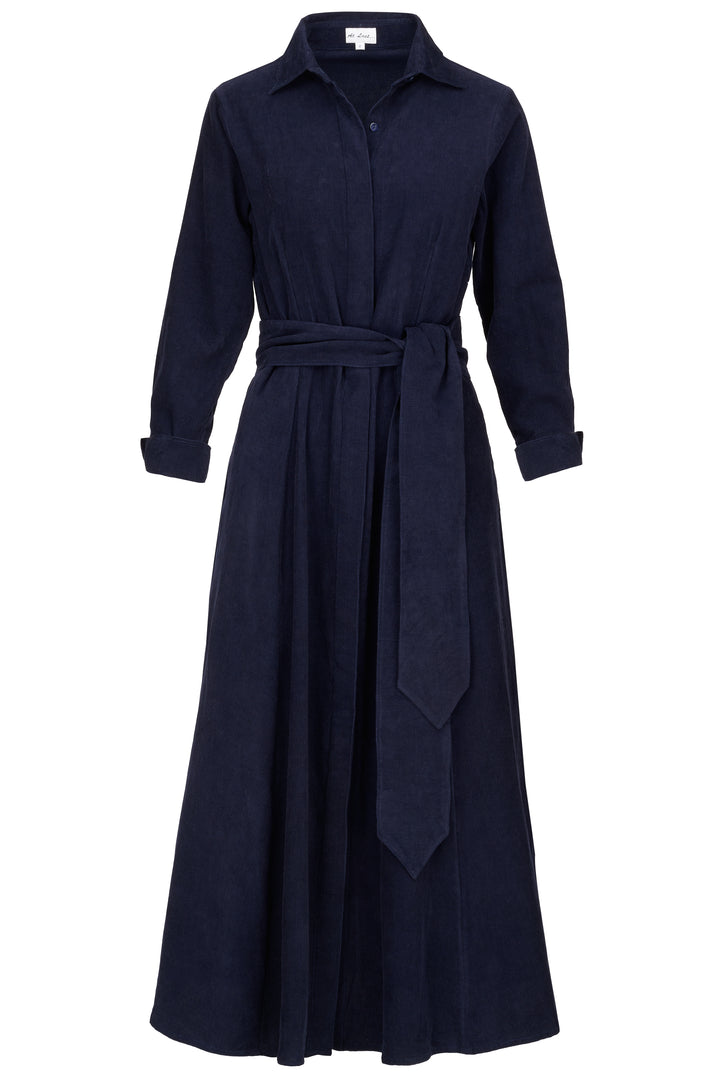 Marigold Corduroy Dress In French Navy