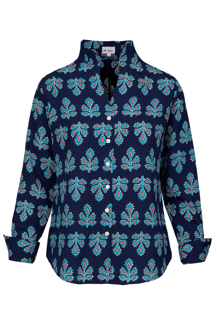 Chelsea Shirt In Navy & Blue Thistle