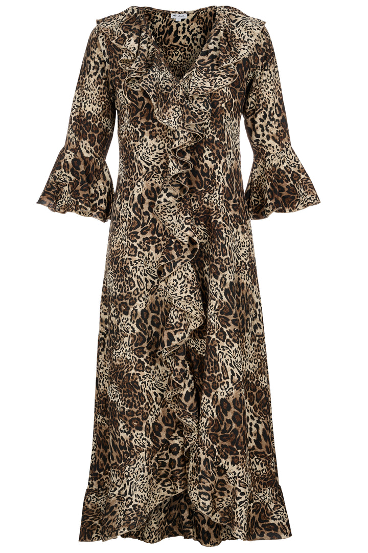 Felicity Midi Dress in Baby Leopard