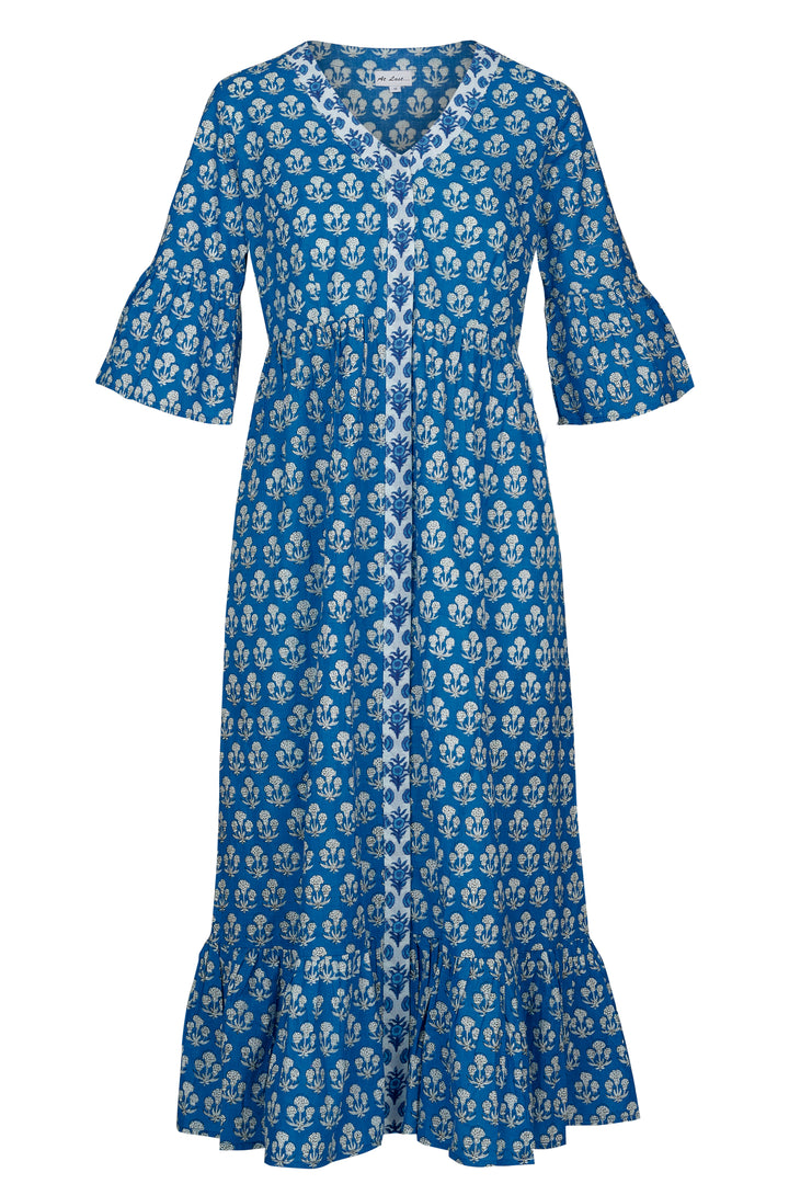 Cotton Cannes Midi Dress in Royal Blue Berry