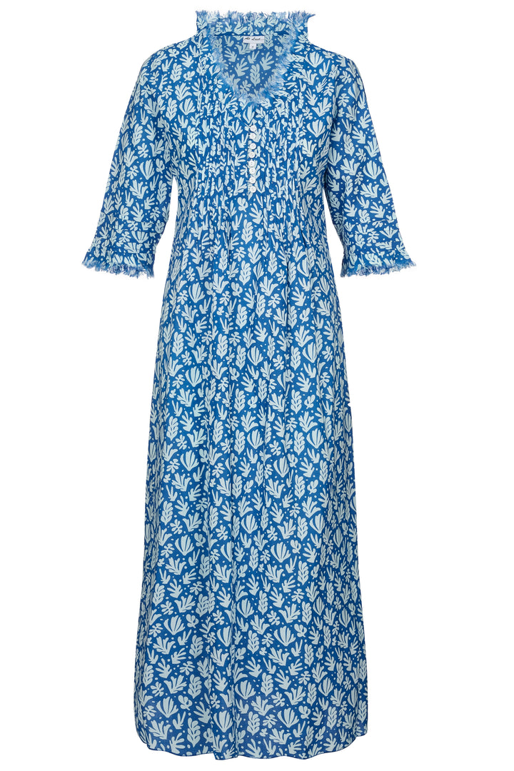 Cotton Annabel Maxi Dress in Sea Fern