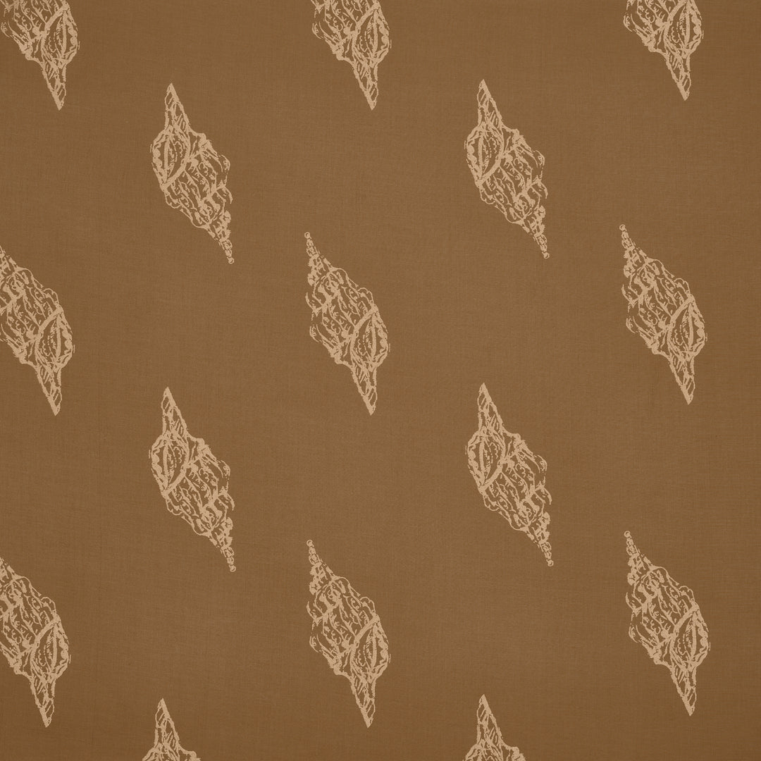 Cotton Sarong in Taupe with Gold Shells