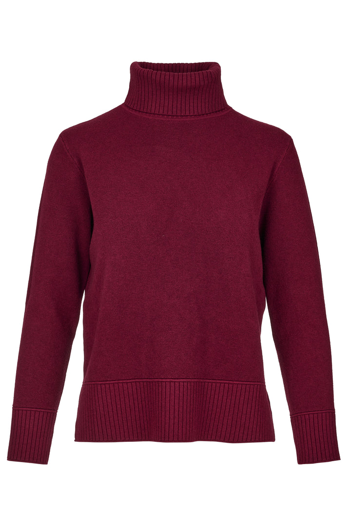 Polar Neck Sweater In Wine