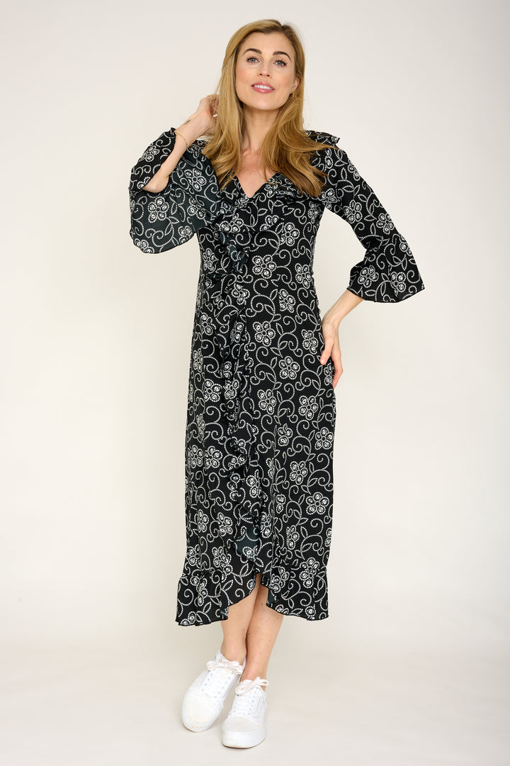 Felicity Midi Dress in Monochrome
