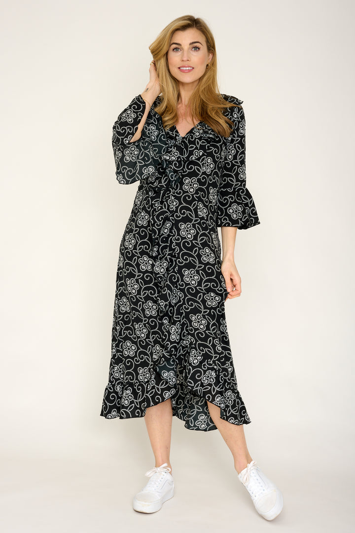 Felicity Midi Dress in Monochrome