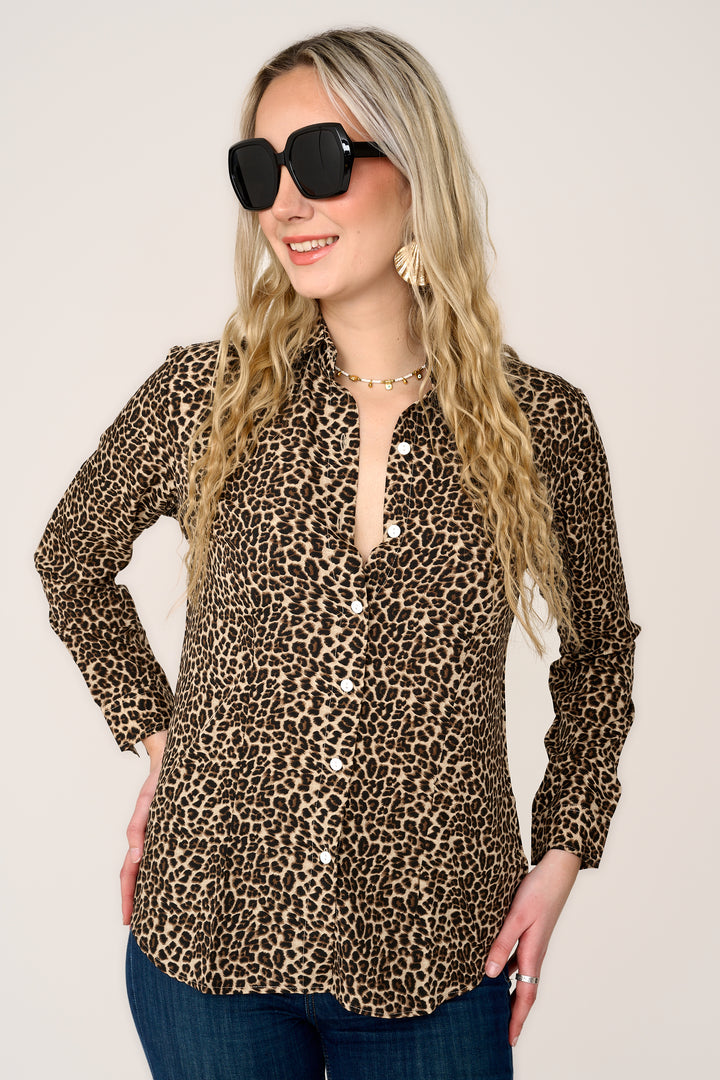 Mayfair Shirt In Baby Leopard
