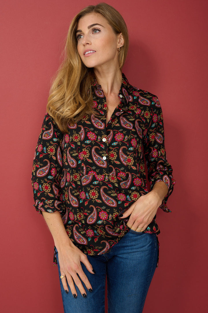 Soho Shirt in Black Paisley