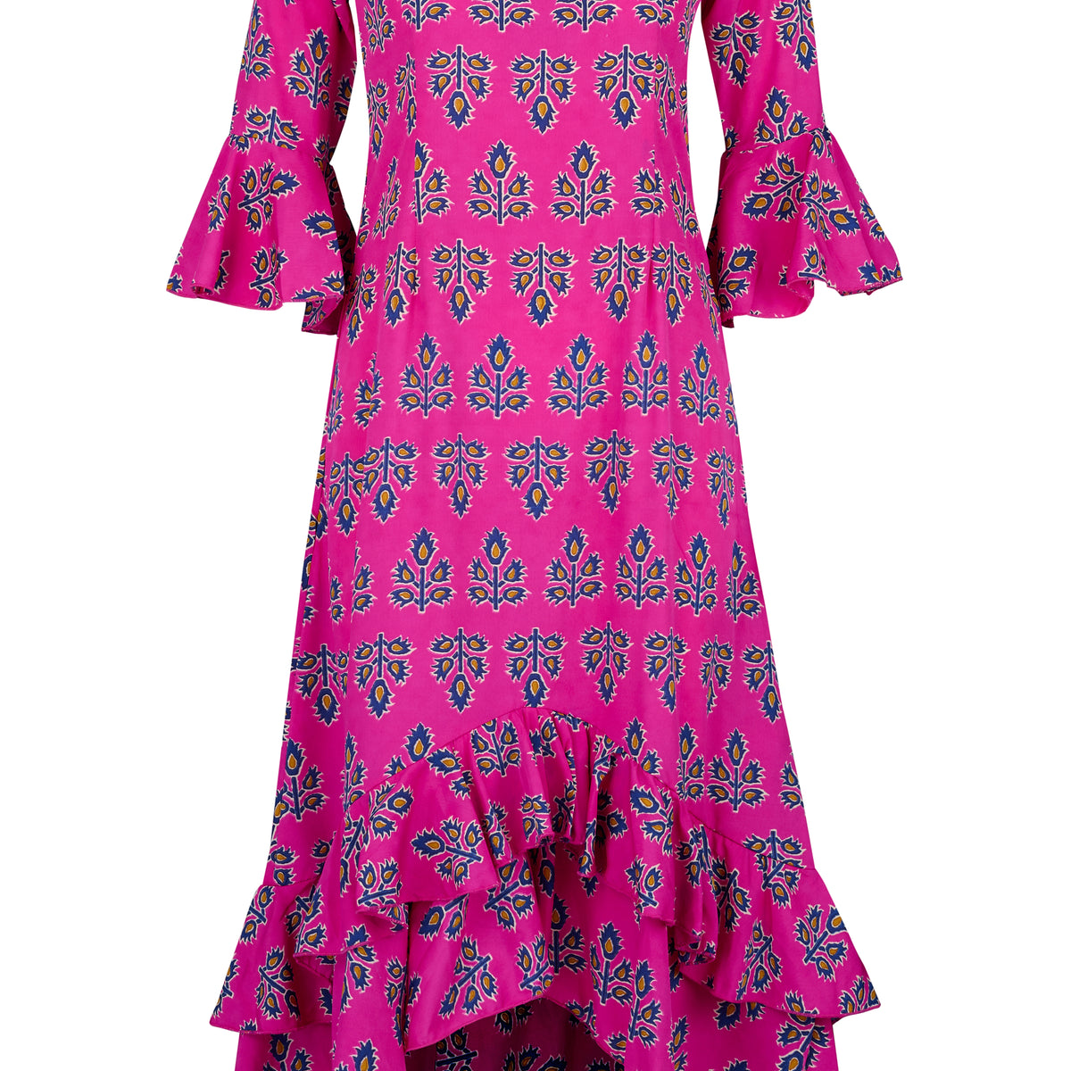 Victoria Midi Dress in Pink Thistle At Last Shop