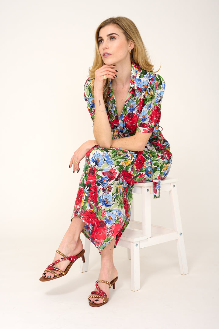 Cotton Maddie Dress in English Summer Garden