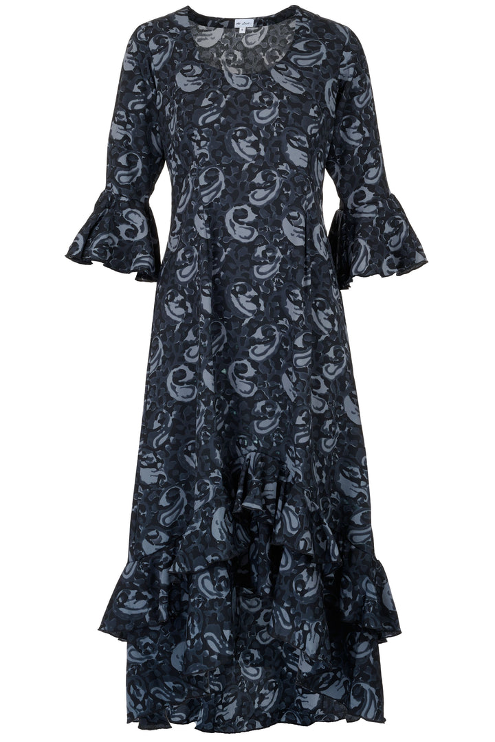 Victoria Midi Dress in Storm Swirl