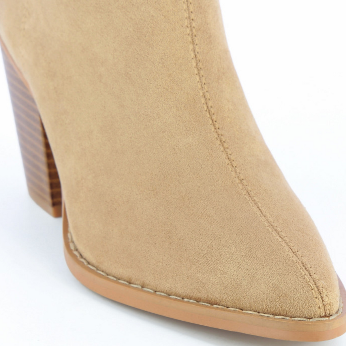 Beige suede block heel ankle boots deals