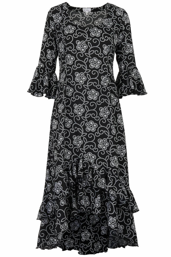 Victoria Midi Dress in Monochrome