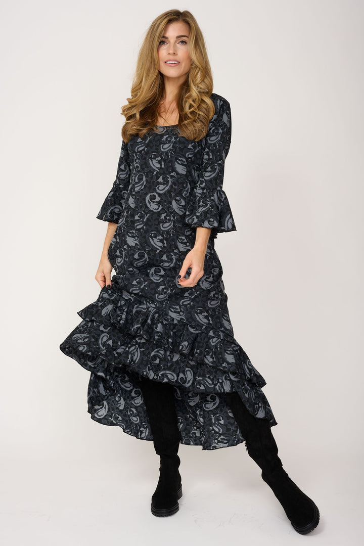 Victoria Midi Dress in Storm Swirl