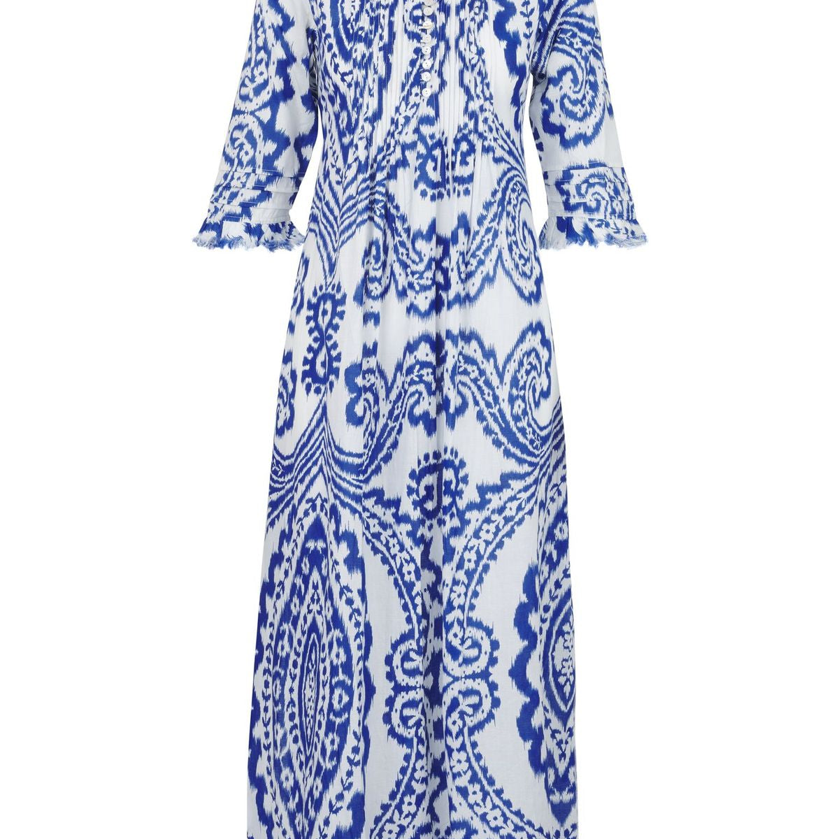 Cotton Annabel Maxi Dress in Blue & White Ikat – At Last Shop Cotton Annabel Maxi Dress in Blue & White Ikat – At Last Shop