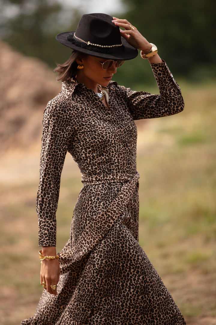 Temptress Dress in Baby Leopard