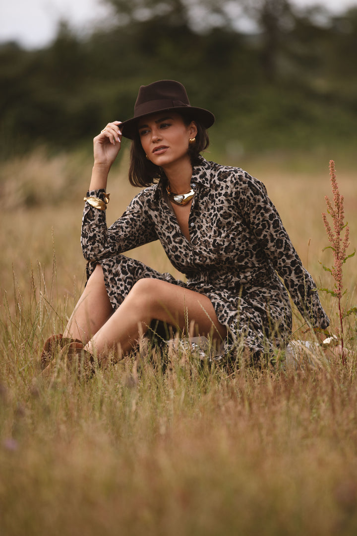 Temptress Dress in Leopard Print