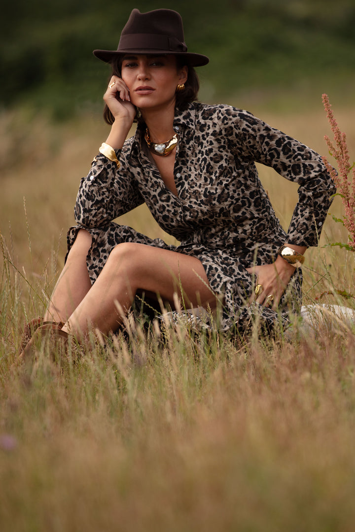 Temptress Dress in Leopard Print