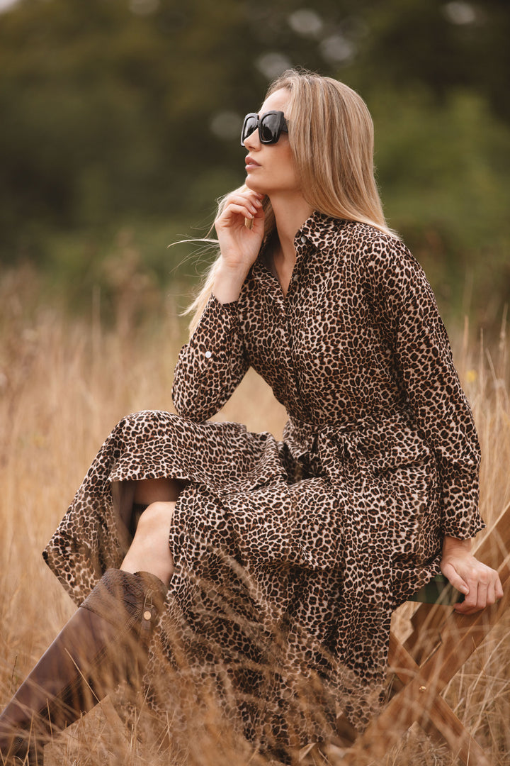 Temptress Dress in Baby Leopard