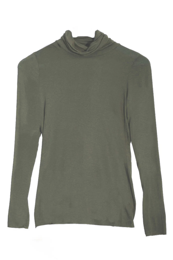 Polo Neck Base Layer In Olive