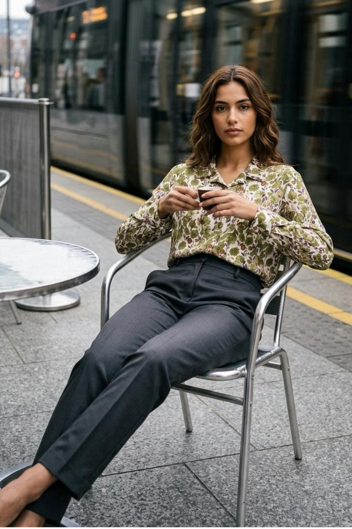 Willow Shirt In Fern Green Floral