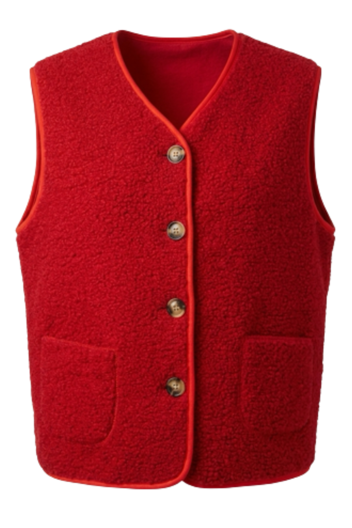 Boucle Gilet In Red