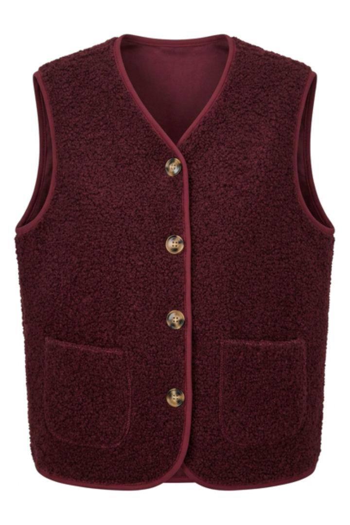 Boucle Gilet In Wine