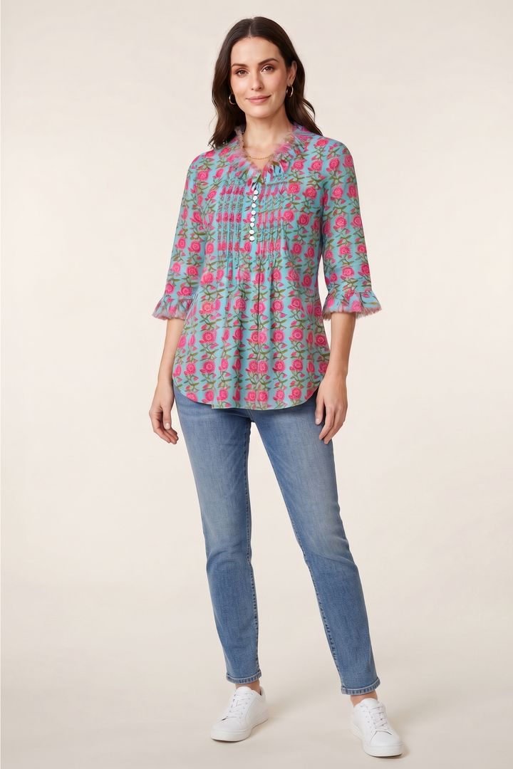 Sophie Cotton Shirt in Summertime