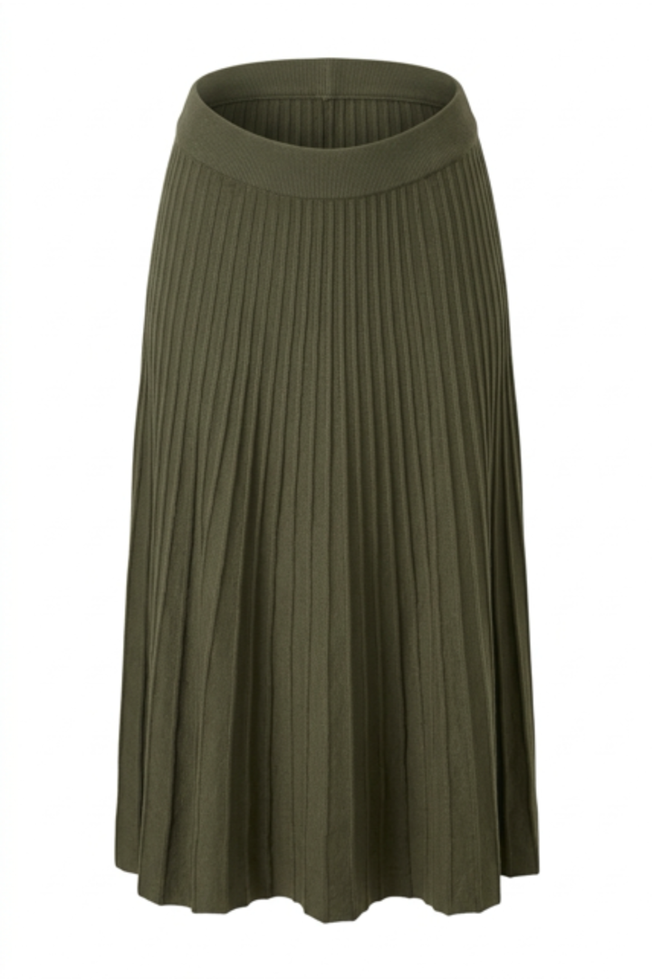 Maplewood Knitted Skirt in Olive
