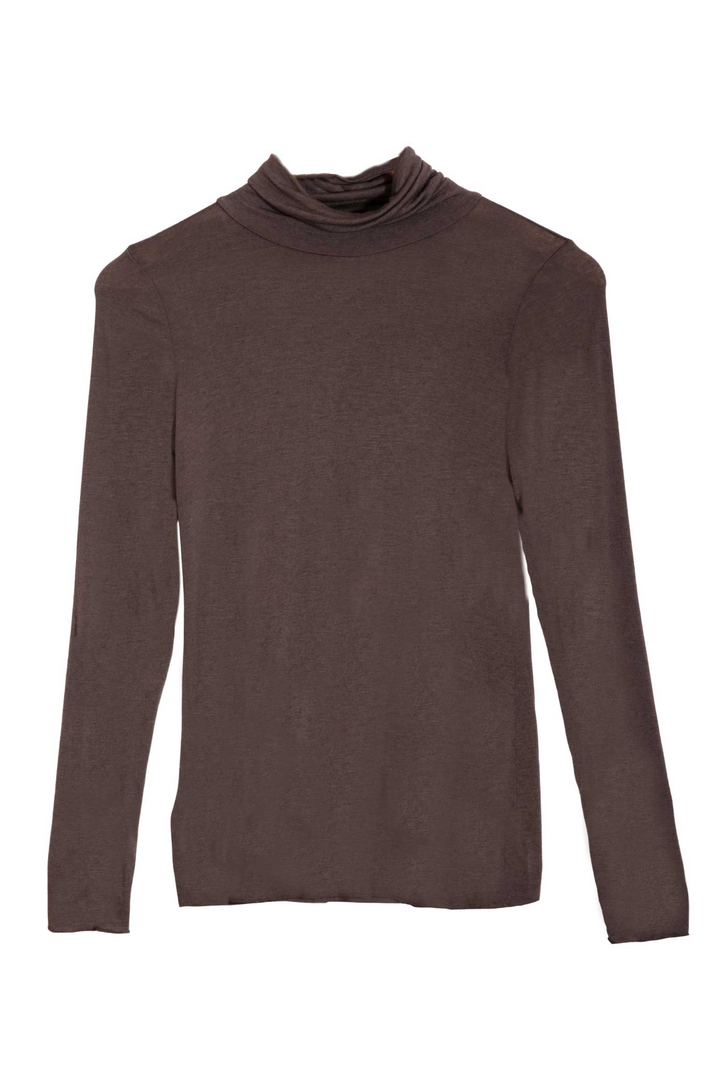 Polo Neck Base Layer In Chocolate
