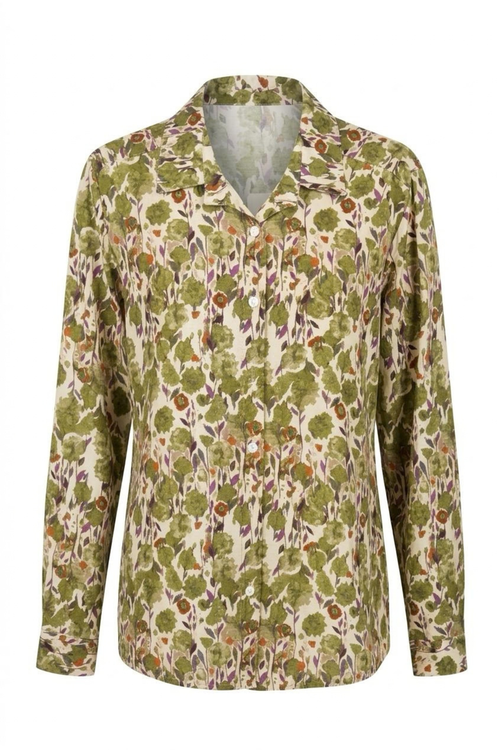 Willow Shirt In Fern Green Floral