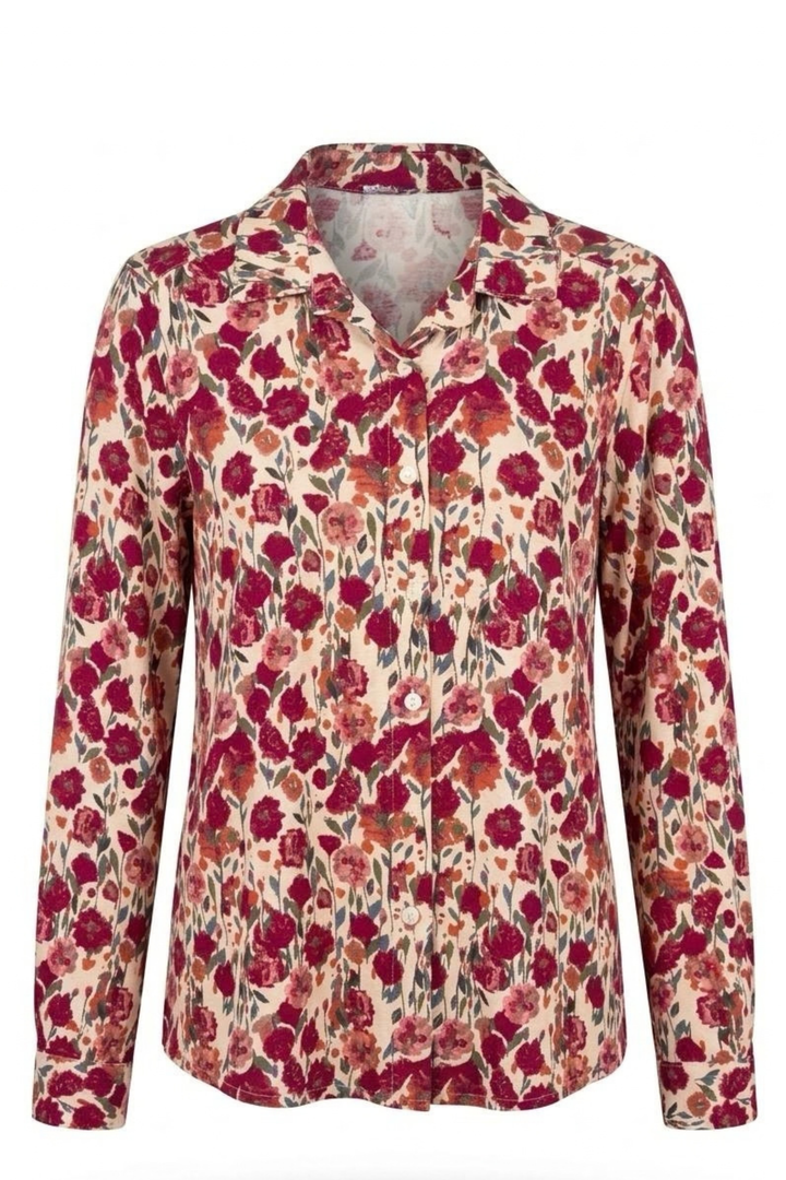Willow Shirt In Berry Floral