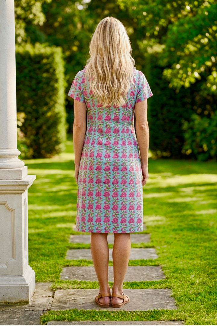 Cotton Karen Short Sleeve Day Dress in Summertime