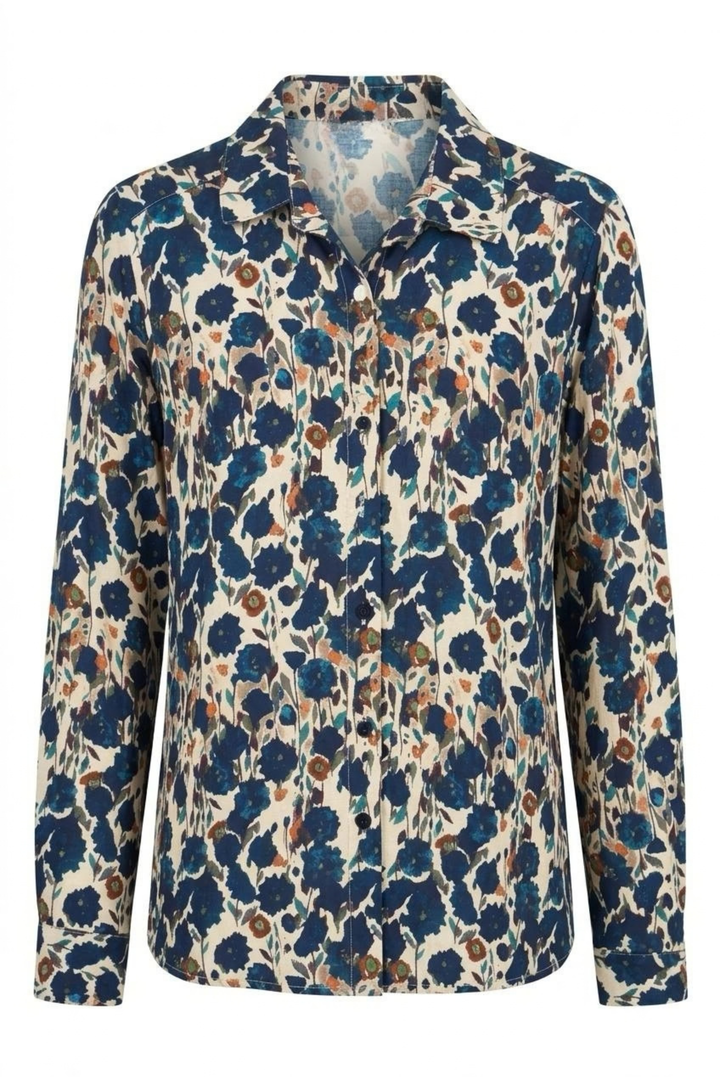 Willow Shirt In Navy Woodland Floral