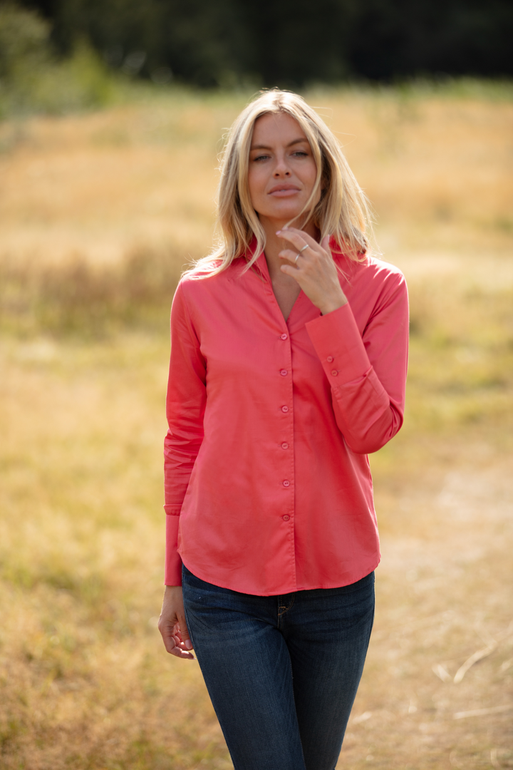 Chelsea Shirt In Dark Coral