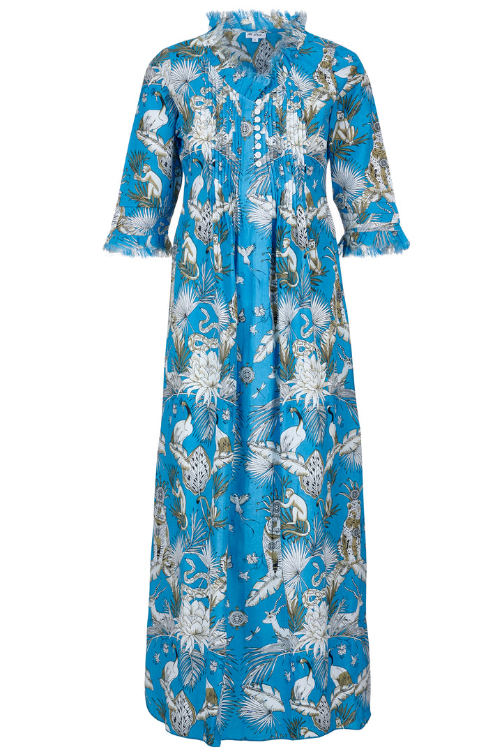 *NEW* Cotton Annabel Maxi Dress in Sky Blue Tropical