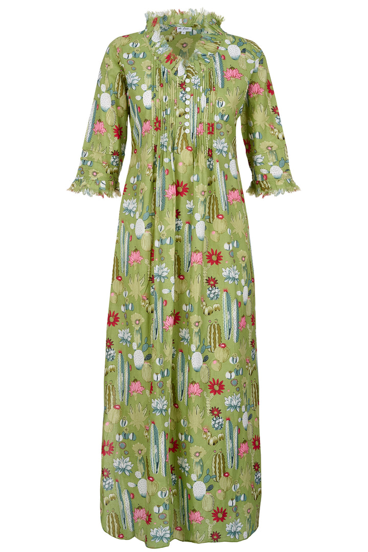 *NEW* Cotton Annabel Maxi Dress in Green Cactus