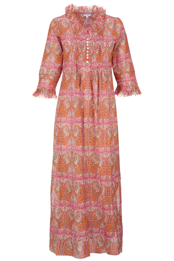 *COMING SOON* Cotton Annabel Maxi Dress in Pink & Ochre Paisley