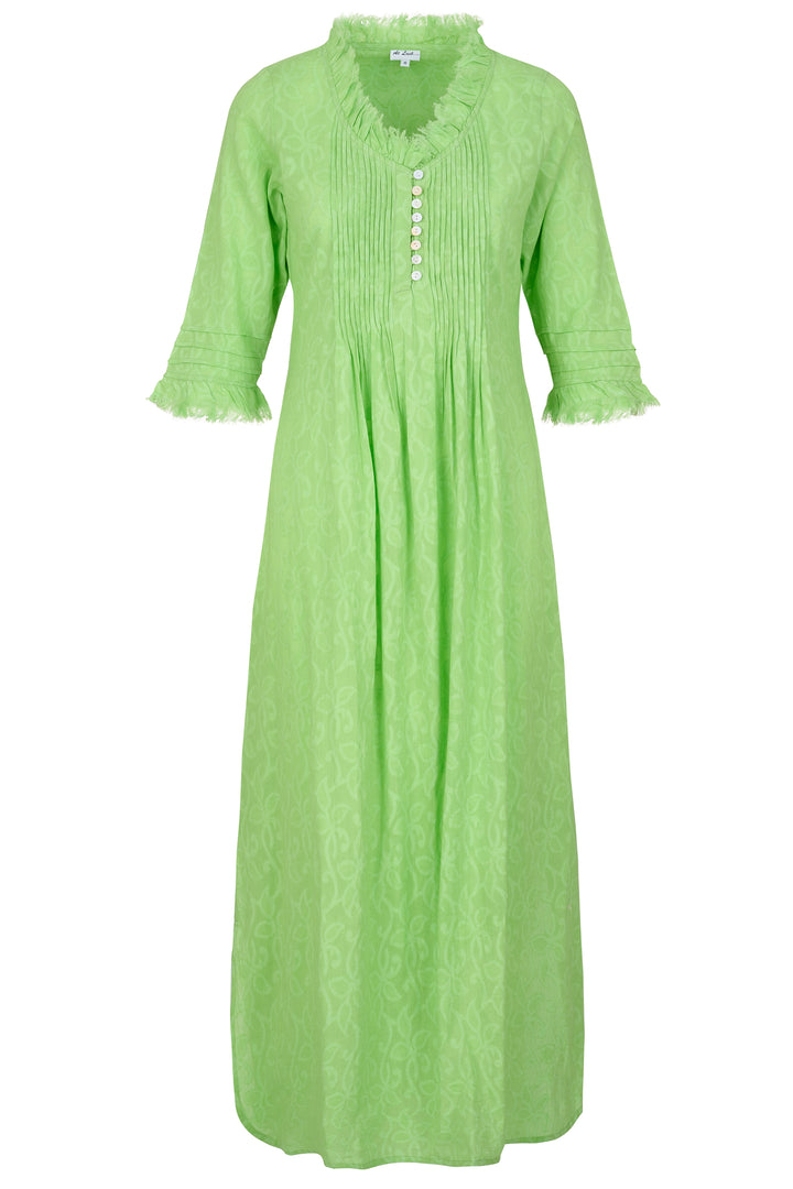 *COMING SOON* Cotton Annabel Maxi Dress in Hand Woven Lime Green