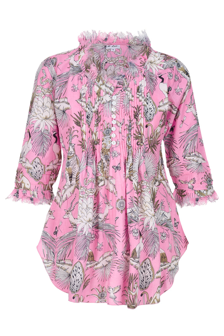 *NEW* Sophie Cotton Shirt in Pink Tropical