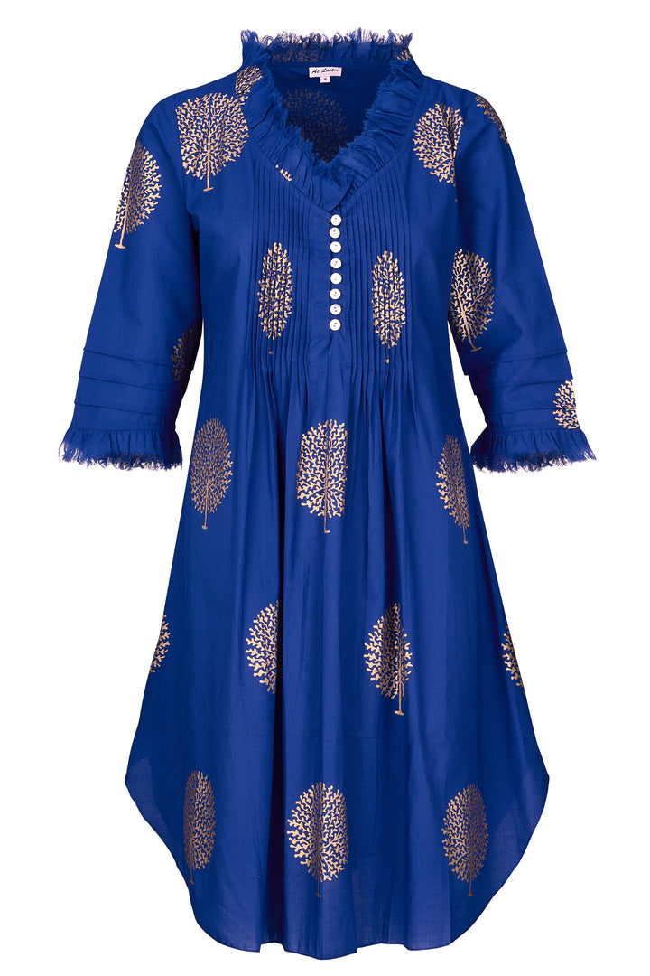 Annabel Cotton Tunic in Marrakesh Blue & Gold
