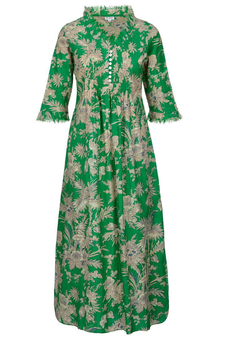 Cotton Annabel Maxi Dress in Grass Green