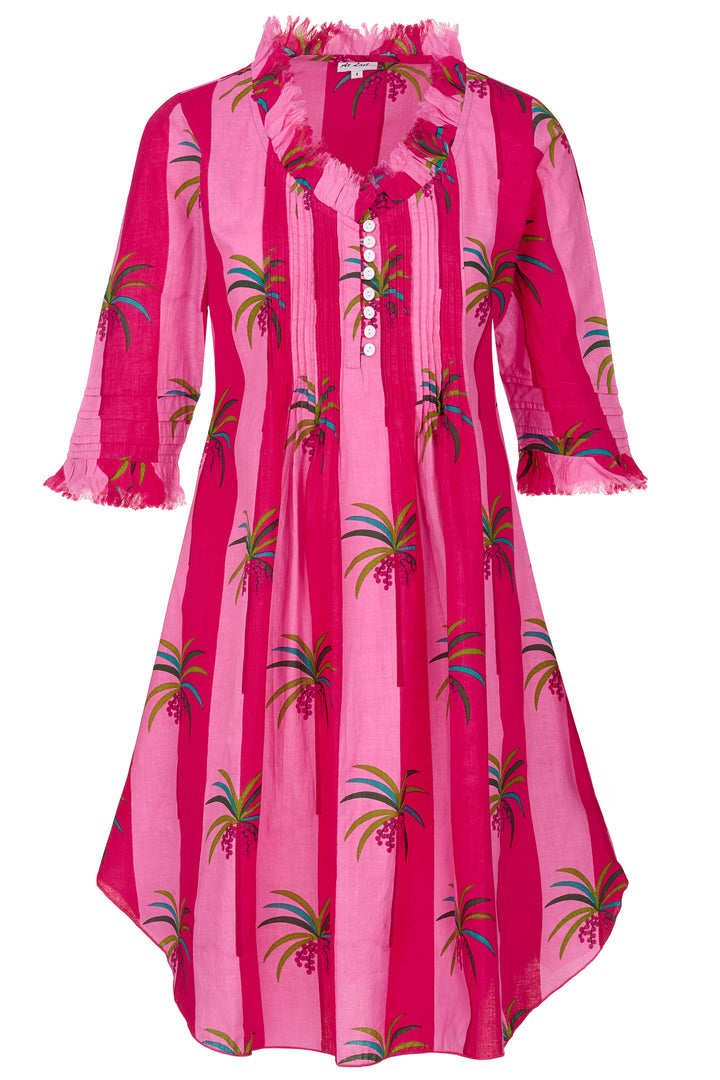 Annabel Cotton Tunic in Pink Palm