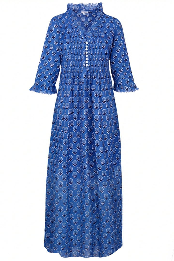 Cotton Annabel Maxi Dress in Provencal Blue